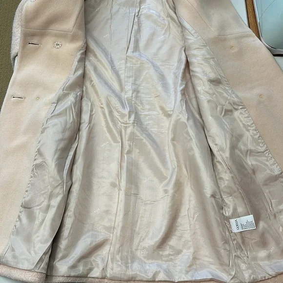 GOELIA Bouclè Soft Pink Winter Coat - Picture 7 of 9